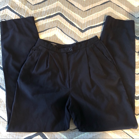 Burberry Pants - Burberry London navy pleated dress pants UK 8